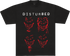 A black short-sleeve t-shirt with the word &