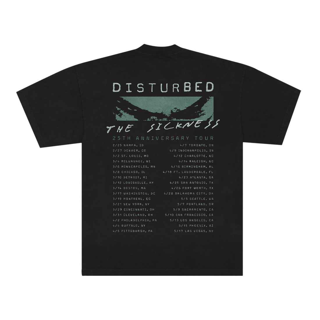 Disturbed The Sickness Album Tour T-Shirt