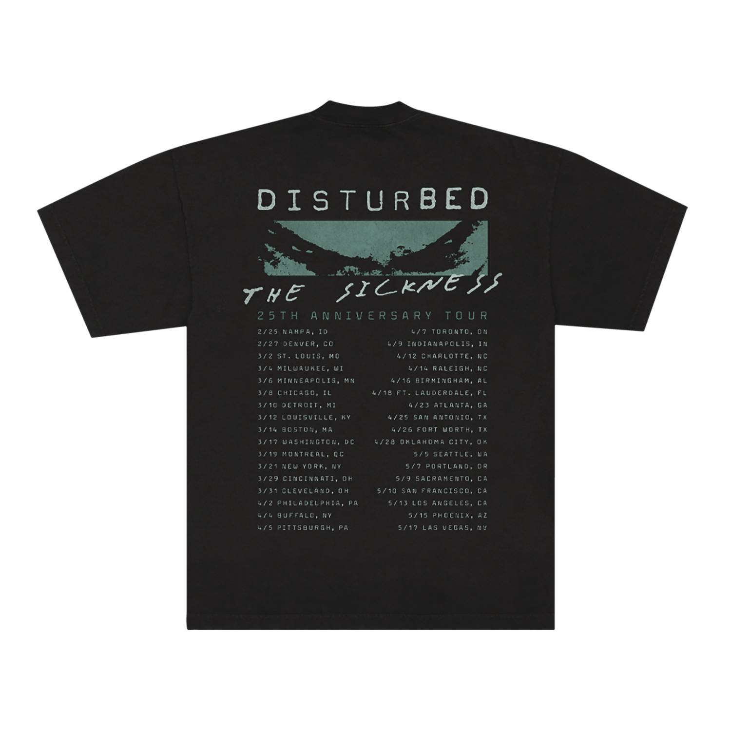 Disturbed The Sickness Album Tour T-Shirt