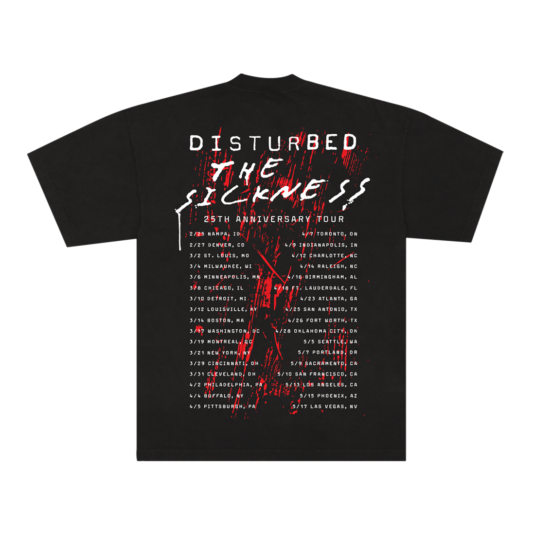 Disturbed The Sickness Faces Tour T-Shirt