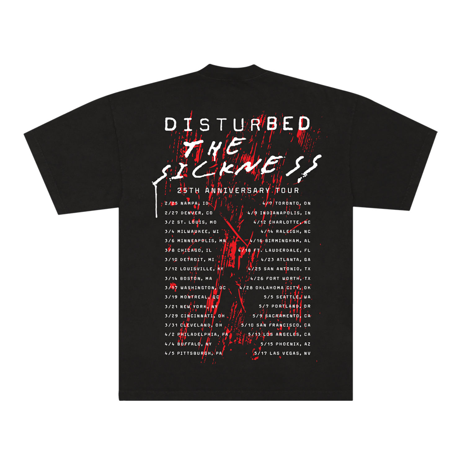 Disturbed The Sickness Faces Tour T-Shirt