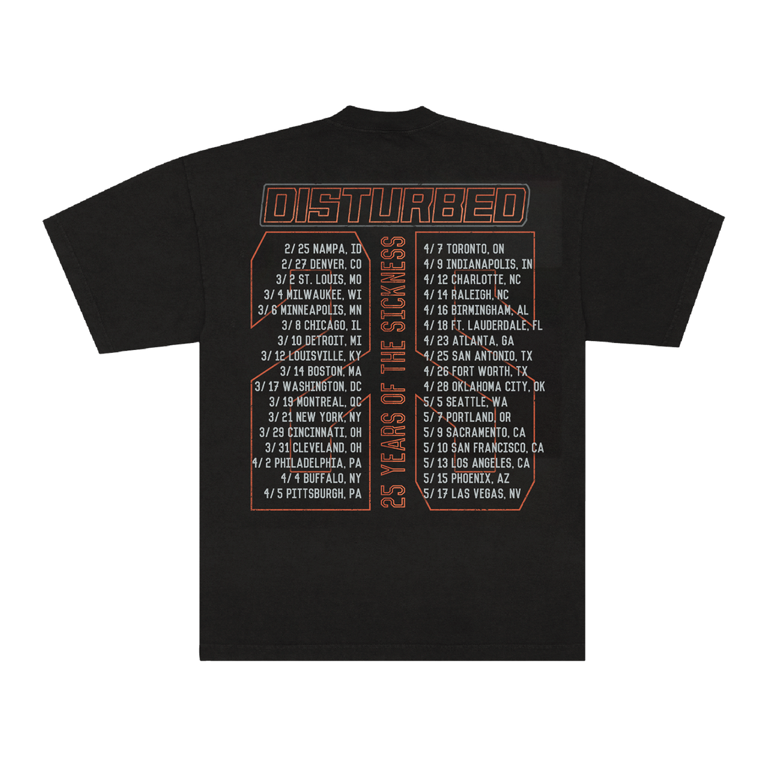 The Sickness Chains 25 Tour T-Shirt