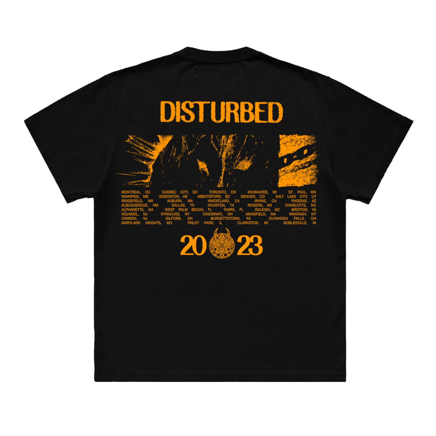 Disturbed Chains Tour Cities 2023 T-Shirt