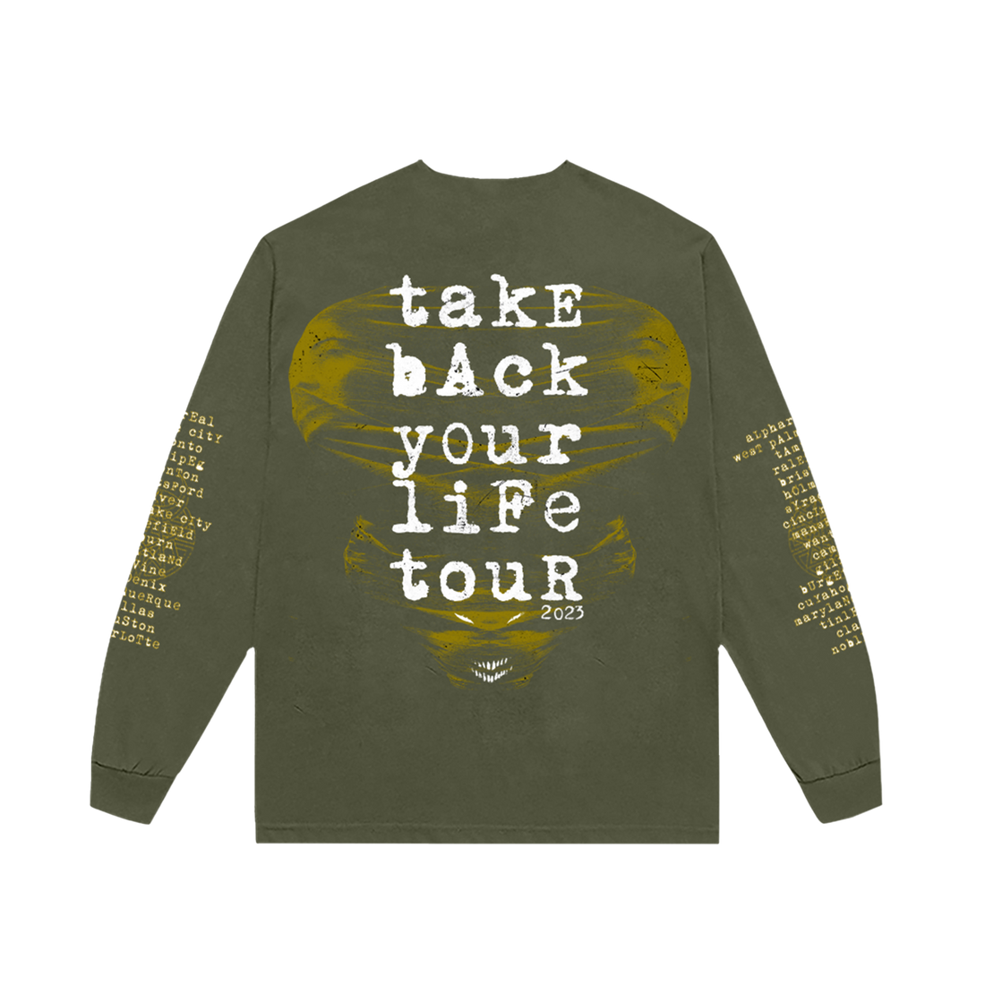 Take Back Your Life Green Long Sleeve 2023 Tour T-Shirt