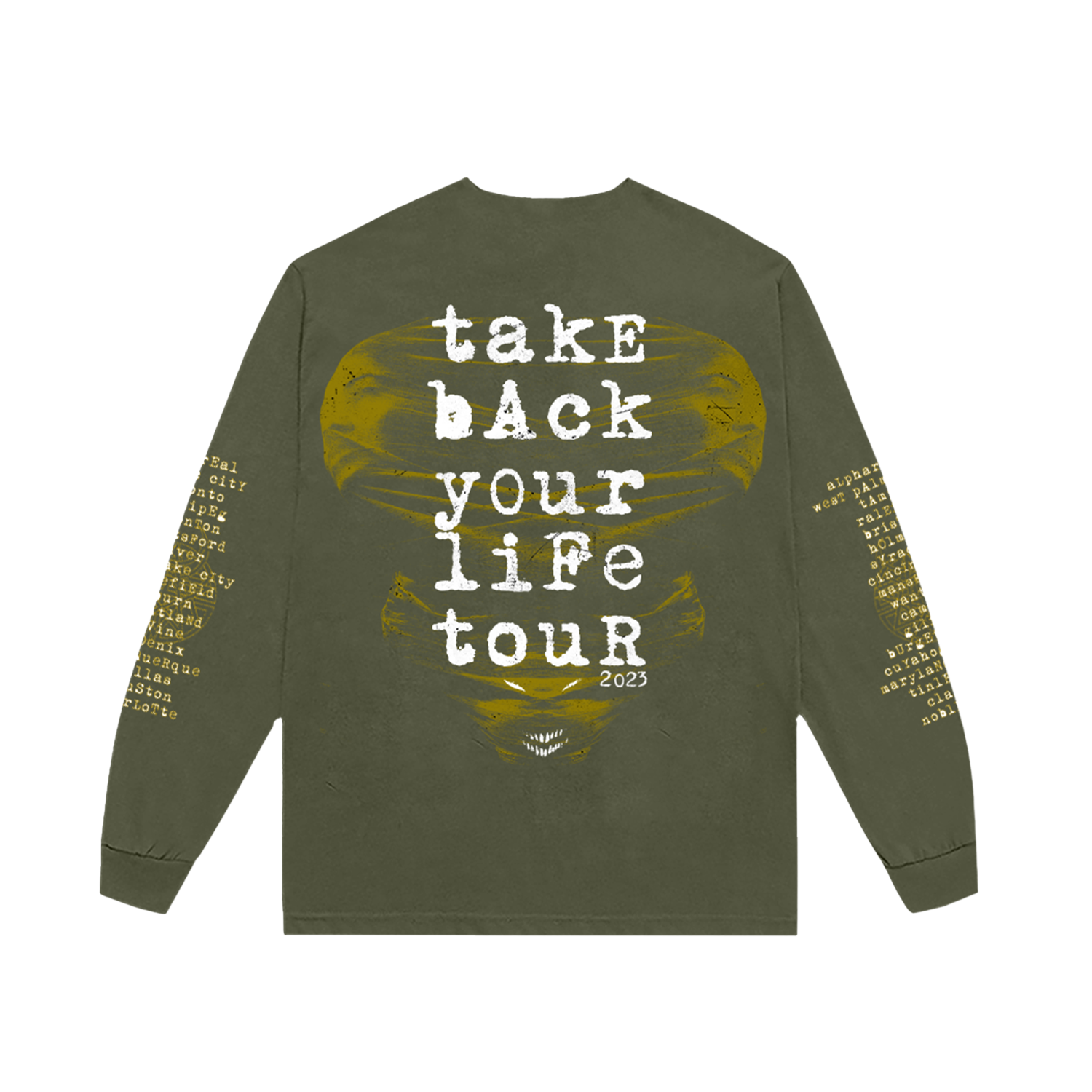 Take Back Your Life Green Long Sleeve 2023 Tour T-Shirt