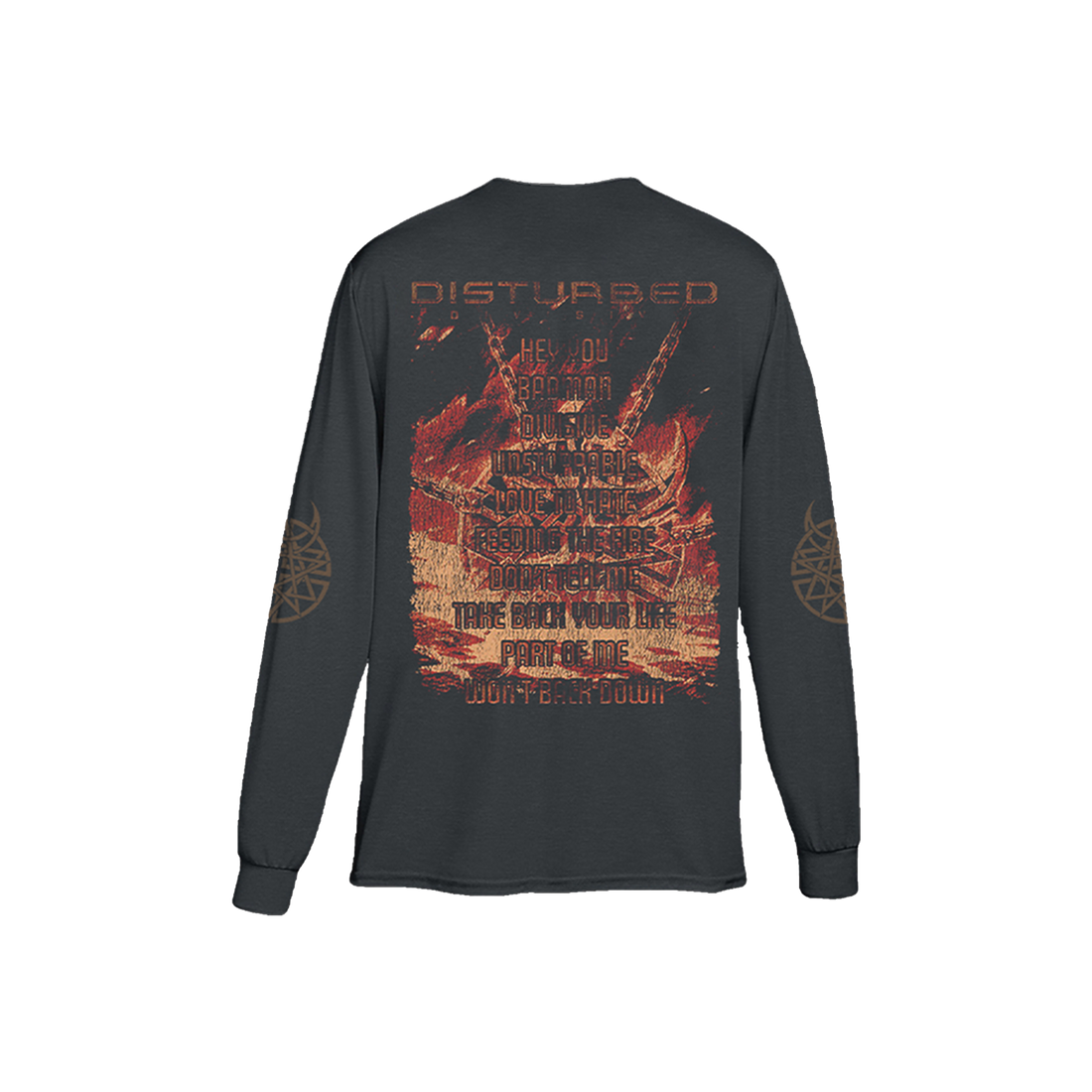 Disturbed Divisive Tracklist Long Sleeve T-Shirt