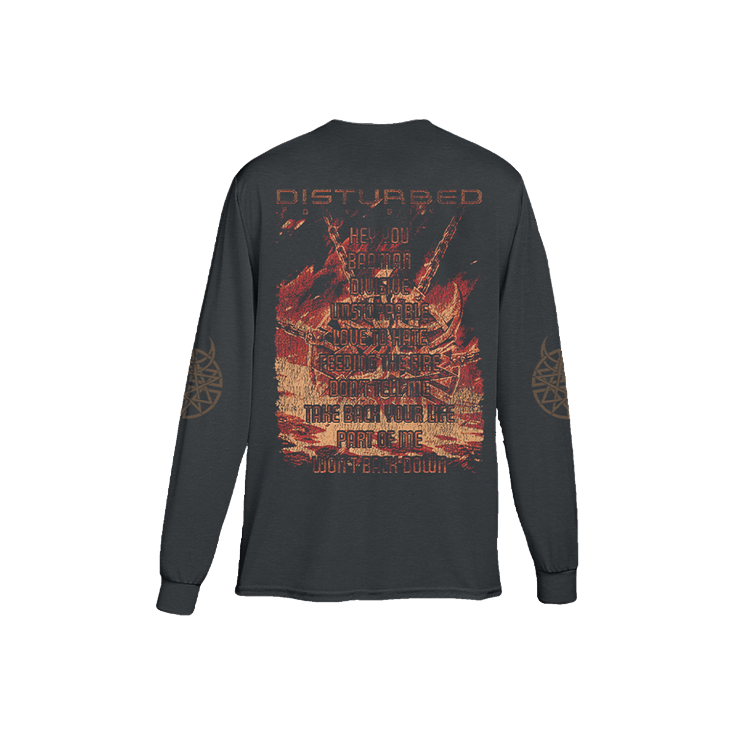 Disturbed Divisive Tracklist Long Sleeve T-Shirt