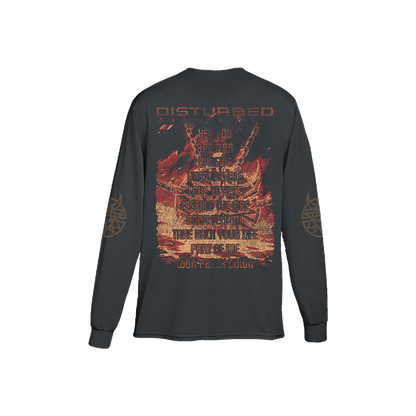 Disturbed Divisive Tracklist Long Sleeve T-Shirt